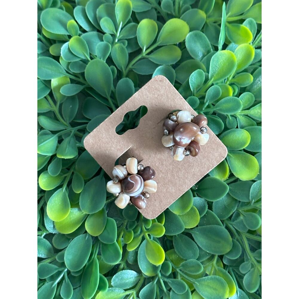 BEADED CLIPON STATEMENT EARRINGS BOGO FREE
